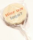 Chocolade lolly met logo