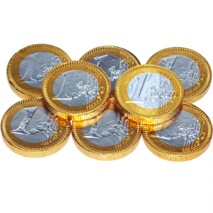 Chocolade munt 1 Euro 2,8 cm - 1