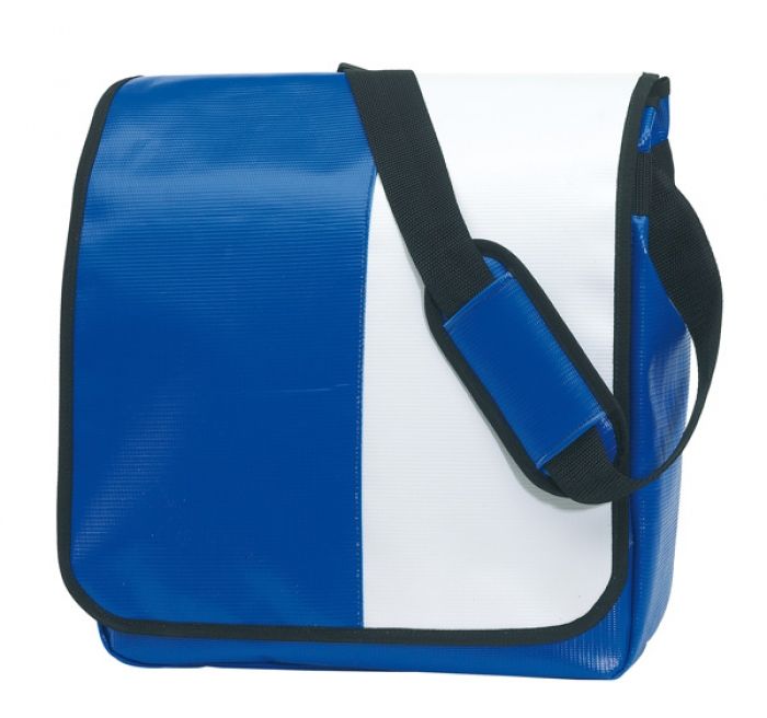 Shoulder Bag action PVC  blue/white - 1