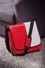 Shoulder Bag action PVC  red/white - 2