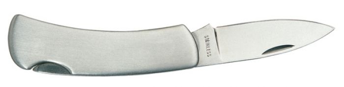 Metal lock knife  silver  large - 1