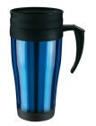 Plastic cup with lid  400ml  blue