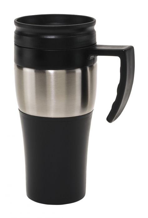 Stainless steel mug with lid - 1