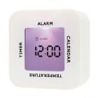 Table alarm clock  4 in 1  white - 2