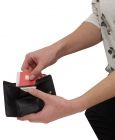 Leather credit card purse  black - 361
