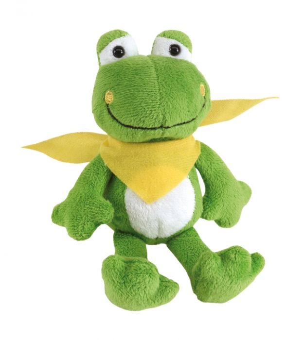 Plush frog  Bernd  with yellow - 1