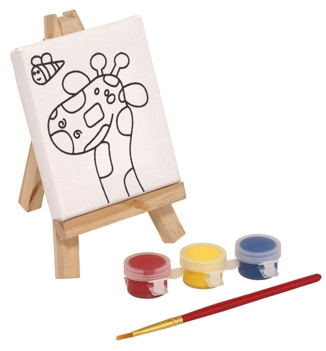 little canvas  brush & easel  - 1