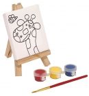 little canvas  brush & easel 