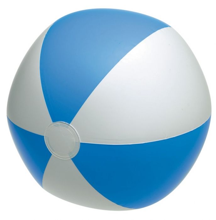 Inflatable beach ball 16  blue/white - 1