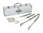 BBQ set w. silver aluminium