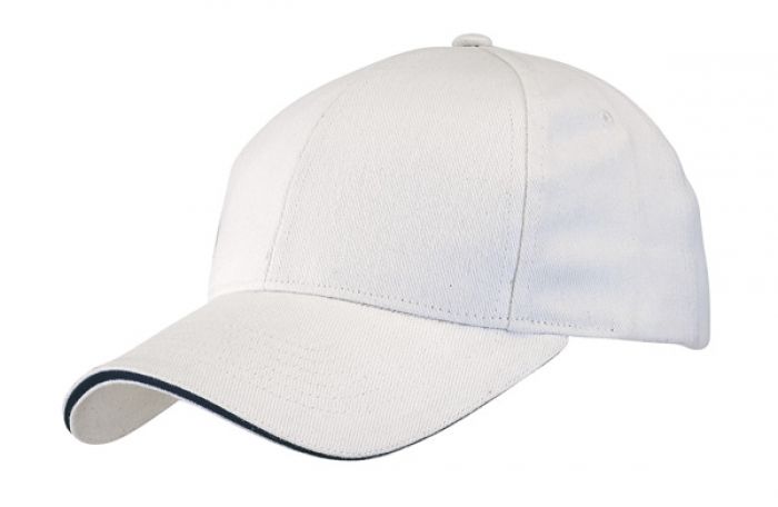 SANDWICH-CAP HEAVY BRUSH. white - 1