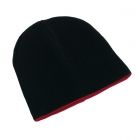 knitting hat 100% acrylic navy/royal - 2