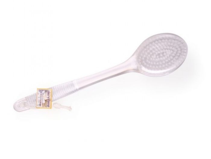 MARILENE Bathbrush White acryl transparent with handle - 1