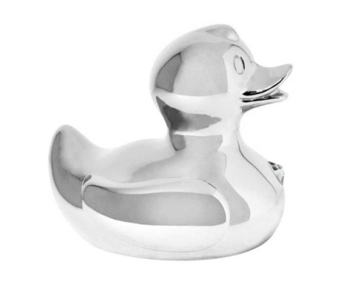 Luxury Diamond Silver Duck polyresin - 1