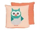 Cushion Geo Forest Owl cotton duck - 1