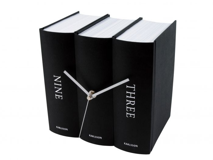 Table clock Book black paper 20x15x20cm - 1
