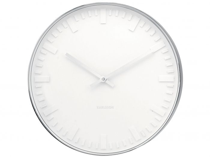 Wall clock Mr. White station steel polished - 1
