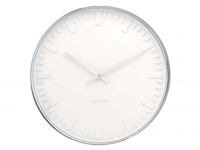 Wall clock Mr. White station steel polished - 1