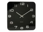Wall clock Vintage black glass