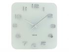Wall clock Vintage white glass