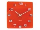 Wall clock Vintage red glass