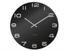 Wall clock Vintage black round glass