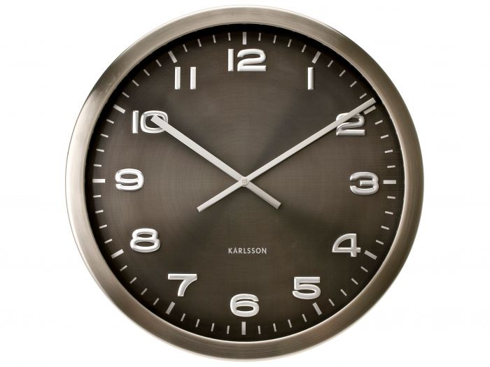 Wall clock Maxie steel polished grey - 1