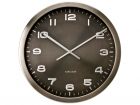 Wall clock Maxie steel polished grey