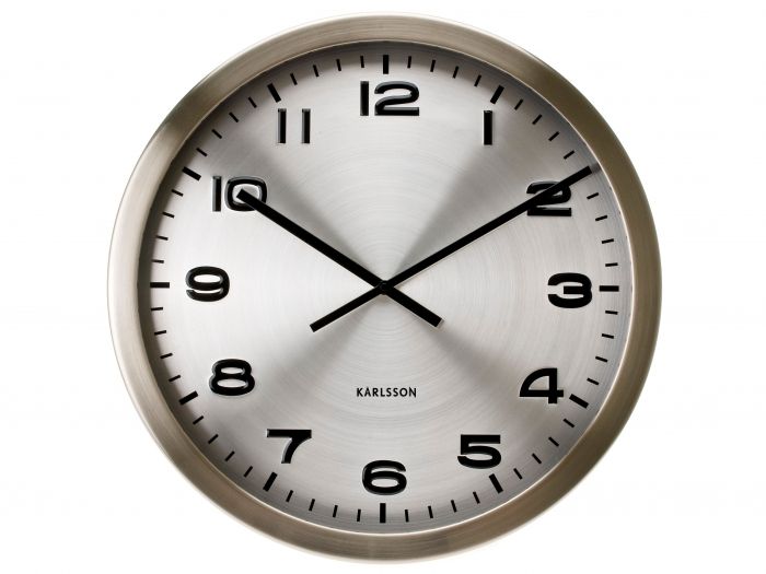 Wall clock Maxie steel polished alu - 1