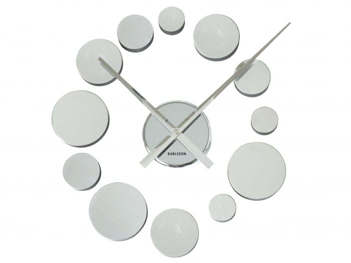 Wall clock DIY Dots alu chrome - 1