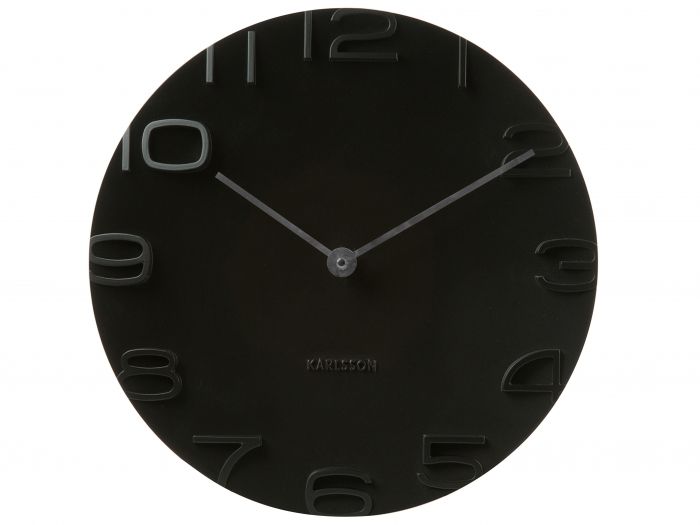 Wall clock On The Edge black w. chrome hands - 1