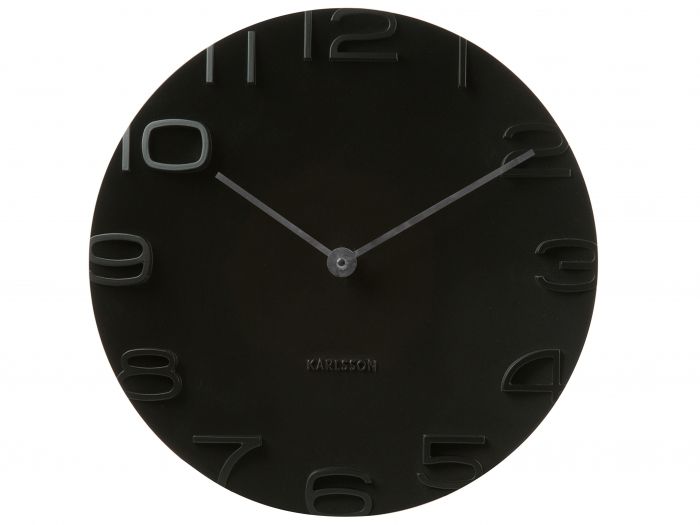 Wall clock On The Edge black w. chrome hands - 1