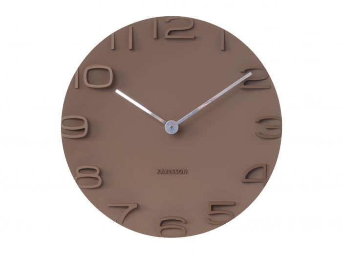Wall clock on the Edge brown w. chrome hands - 1