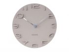 Wall clock on the Edge warm grey w. chrome hands