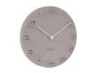 Wall clock on the Edge warm grey w. chrome hands - 2