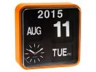 Wall clock Mini Flip orange casing, black dial