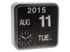 Wall clock Mini Flip silver casing, black dial