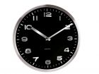 Wall clock Mirror Numbers black steel case