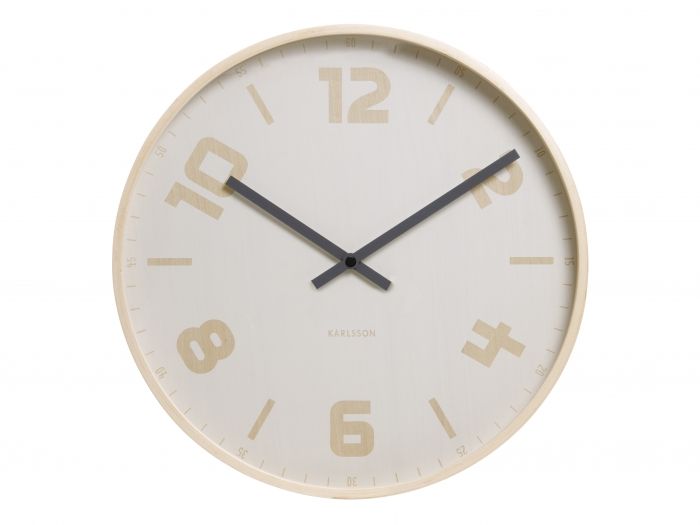 Wall clock Pure Wood white dial - 1