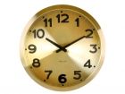 Wall clock Gold Station alu, sweep movement