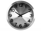 Wall clock Silver Station alu, sweep movement