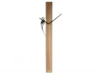 Wall clock Woodpecker Tube steel wood painted