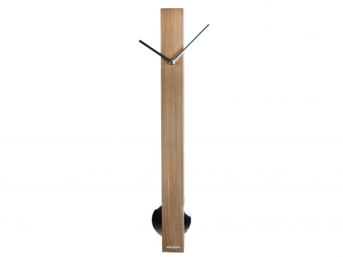 Wall clock Pendulum Tube steel wood painted - 1