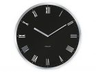 Wall clock Modern Roman black glass