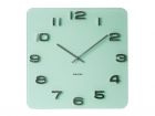 Wall clock Vintage pastel green glass