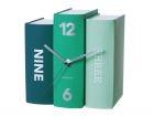 Table clock Book emerald paper, 20x15x20cm