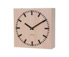 Wall clock Double Sided square MDF, PU light wood