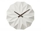 Wall clock Origami ceramic matt white