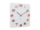 Wall clock Vintage white w. copper numbers - 2