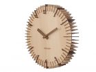 Wall clock Rib light wood, light wood numbers